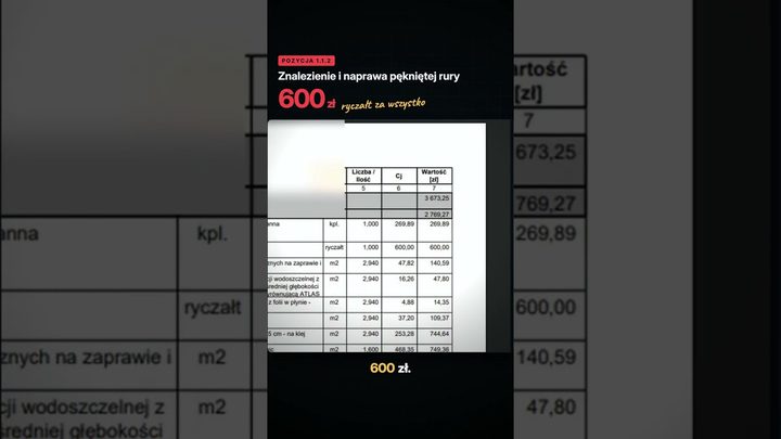 Ubezpieczyciel: 3 673 zł. Kosztorys: 11 665 zł